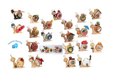 Statua incenso Kuhnert lumaca fumogena Sunny originale arte del legno dei Monti Metalliferi