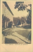 t242 cartolina villa emilia orvieto per canale provincia di perugia