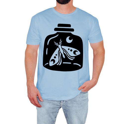 Shirt uomo gothic skull moth - gothic,