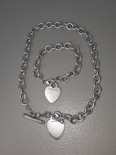 Set collana e bracciale cuore