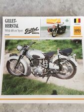 Gillet Herstal 500 E 400 Sport 1953 Carte Motocicletta Collezione Atlas Belgio