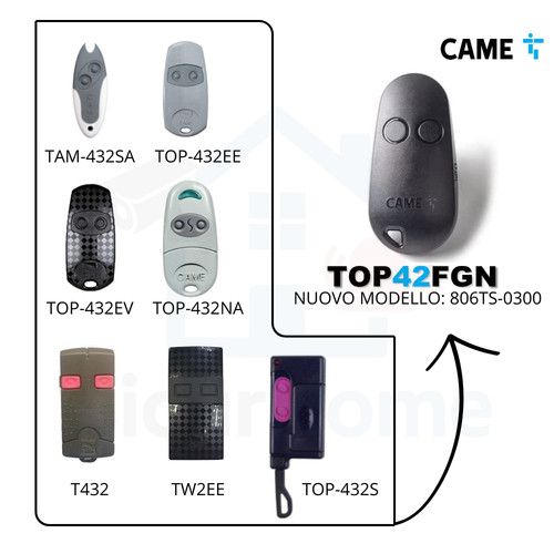 Telecomando came top 432ee - came, ex