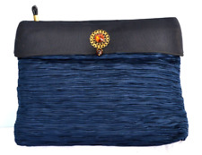 POCHETTE ELEGANTE BLU CON PIETRA AMBRA
