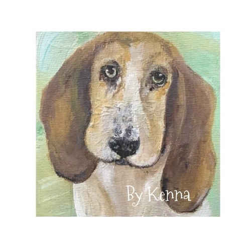 Painting original bassett - painting,