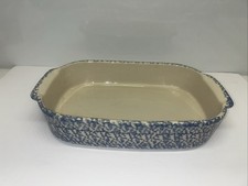 Henn Workshops Ceramica Spugna Blu Grande Piatto/Pentola 15,5” Leggi