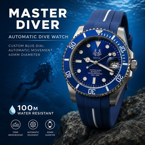 Sevin blue master diver - blue, diver"