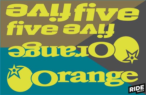 Orange five frame decal kit - frame,