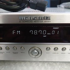 marantz NR1501 AV SURROUND RECEIVER HDMI Silver con cavo di alimentazione remoto