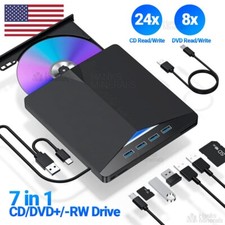 7-in-1 Slim External CD DVD