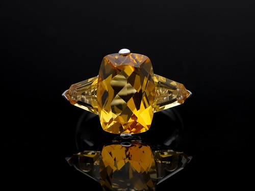 Anello oro citrino ct - citrino,