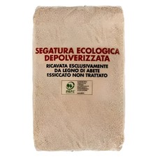 Segatura ecologica multiuso depolverizzata in abete essiccato – Sacco 50 litri