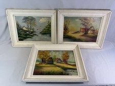 Misto Di 3 Quadri Vintage Olio