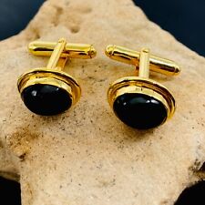 Gemelli eleganti in onice nera