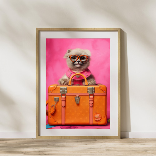 Valigia design gatto e - di,