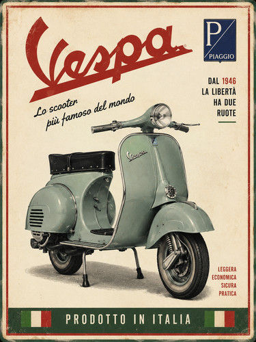 Vespa vintage poster 40x30 - vintage,