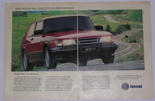 Advert pubblicità 1992 saab - pubblicità,