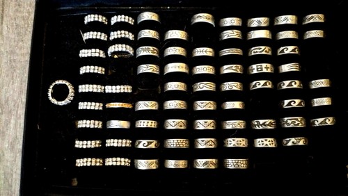 Lotto anelli acciaio - 56,