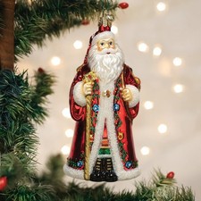 Vecchio Mondo Natale Norvegese Babbo Natale Vetro Ornamento