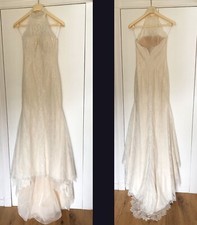 Abito da sposa Yolan Cris taglia 8 UK, bianco sporco