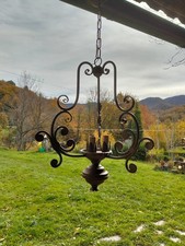 lampadario in metallo colre bronzo antico