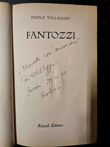 Fantozzi libro autografato - "fantozzi",