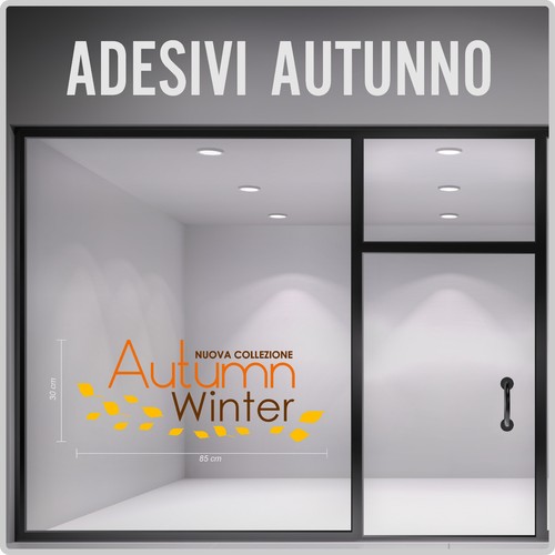 Adesivi vetrine autunno - adesivi,