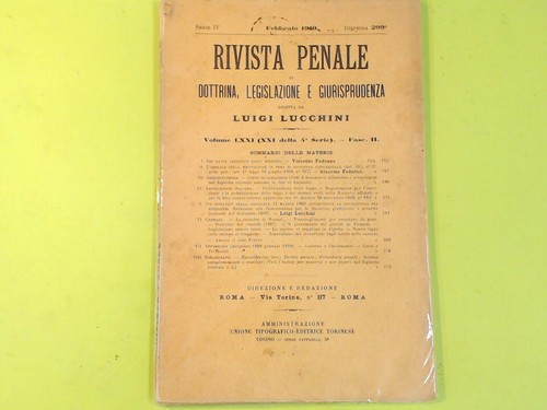 Rivista penale lucchini - rivista,