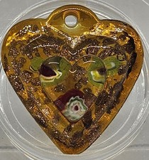 Ciondolo cuore millefiori - cuore,