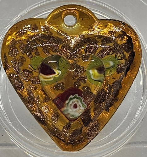 Ciondolo cuore millefiori - ciondolo,