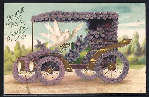Cartolina due colombe bianche
