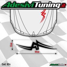 Adesivo Grafica Cofano Tribale 1 Intagliata Nero Opaco