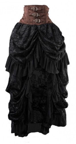 Gonna gotica steampunk bustle