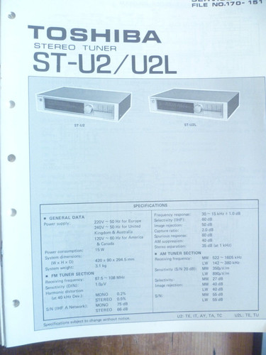 Toshiba st u2l - st-u2,, st-u2l