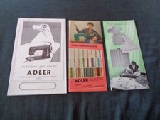 ADLER LOTTO DEPLIANT MACCHINA DA CUCIRE EPOCA