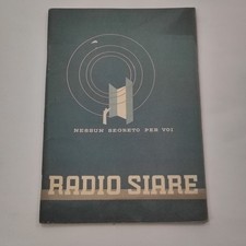Catalogo gamma prodotti Radio SIARE anno 1936