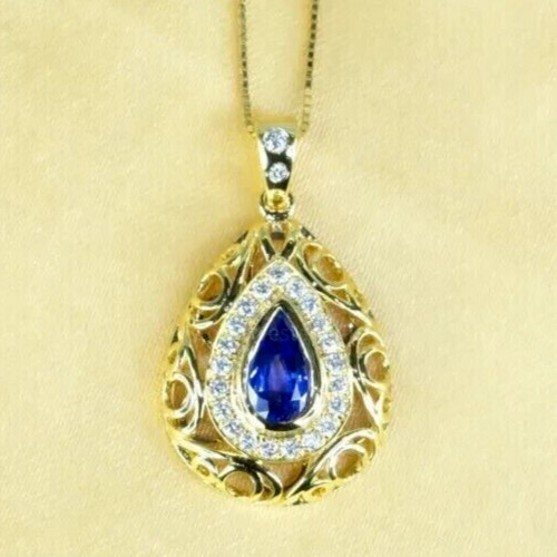 Antico ciondolo tanzanite ct - tanzanite, 2