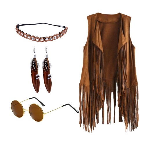 Costume hippie donna gilet - hippie,