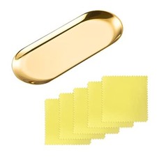 1 vassoio per gioielli dorato