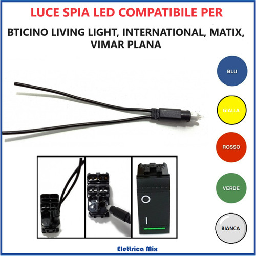 Spia led 220v bianco - spia,
