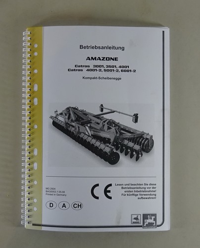 Manuale uso amazone erpice - d’uso,
