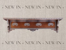 ATTACCAPANNI LEGNO PARETE CAPPELLIERA LEGNO APPENDIABITI LEGNO MURO L123 H31 P22