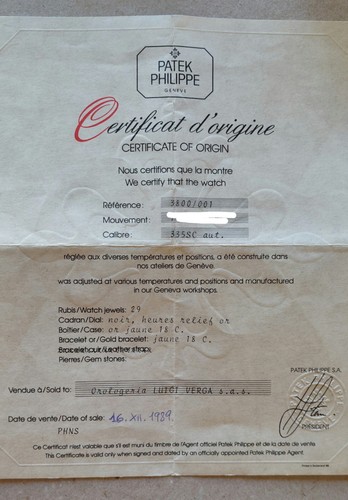 Patek philippe garanzia - patek,