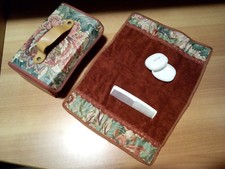 Elegante Set Beauty Case Viaggio Donna Vintage LA VELA Floreale Come Nuovo 4pz