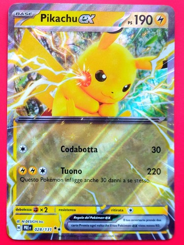 Carta pokemon pikachu - carta, ex
