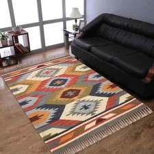 Tappeto kilim vintage lana juta tappeto navajo marocchino tappeto tribale sud-ovest kilim
