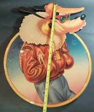 RARA GALLERIA 92 1992 DISNEY GOOFY "TOP DOG" ARTE DA PARETE IN LEGNO SENZA CORNICE