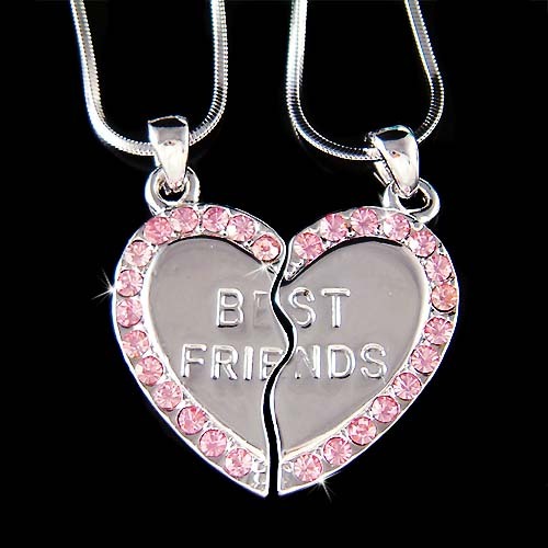 Cuore rosa inciso best friend - cuore,
