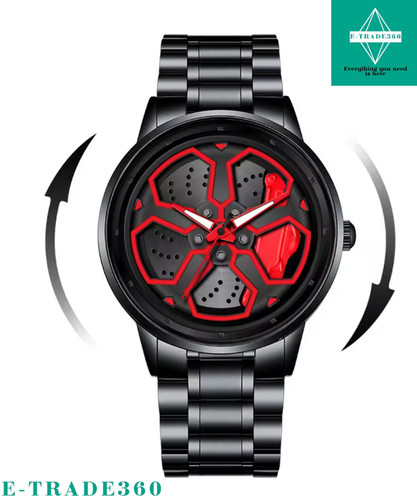 Men car wheel - wheel, rotating