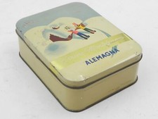 Scatola latta Alemagna torrone Montebianco vintage tin box tole boite Passero