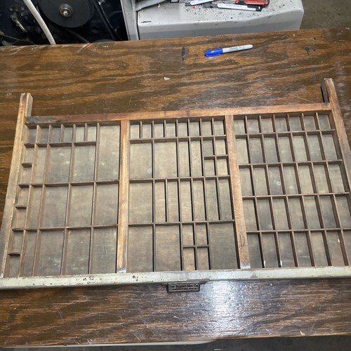 Printers type case shadowbox - type,